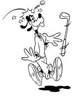 coloriage dingo au golf